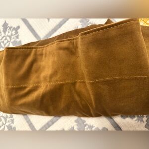 Suede-Look Camel Brown velvet curtains